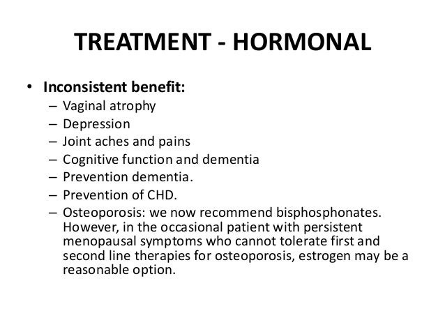 Management Of Menopause