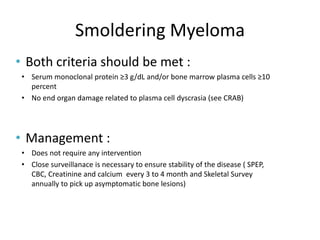 Management of multiple myeloma
