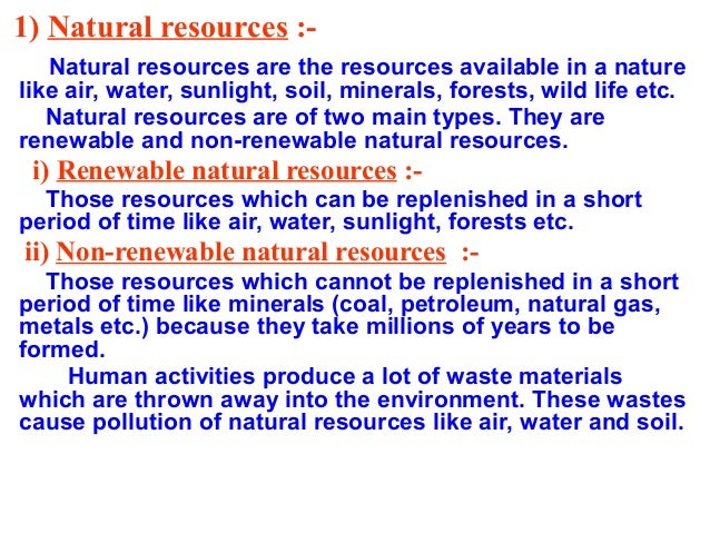 Essay on natural resources