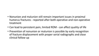 MANAGEMENT OF NONUNIONS AND MALUNIONS OF PROXIMAL HUMERAL FRACTURES.pptx