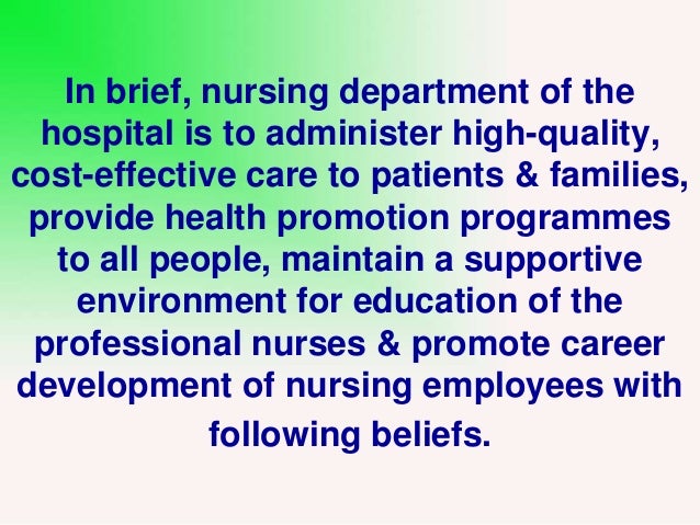 Nursing service administration thesis
