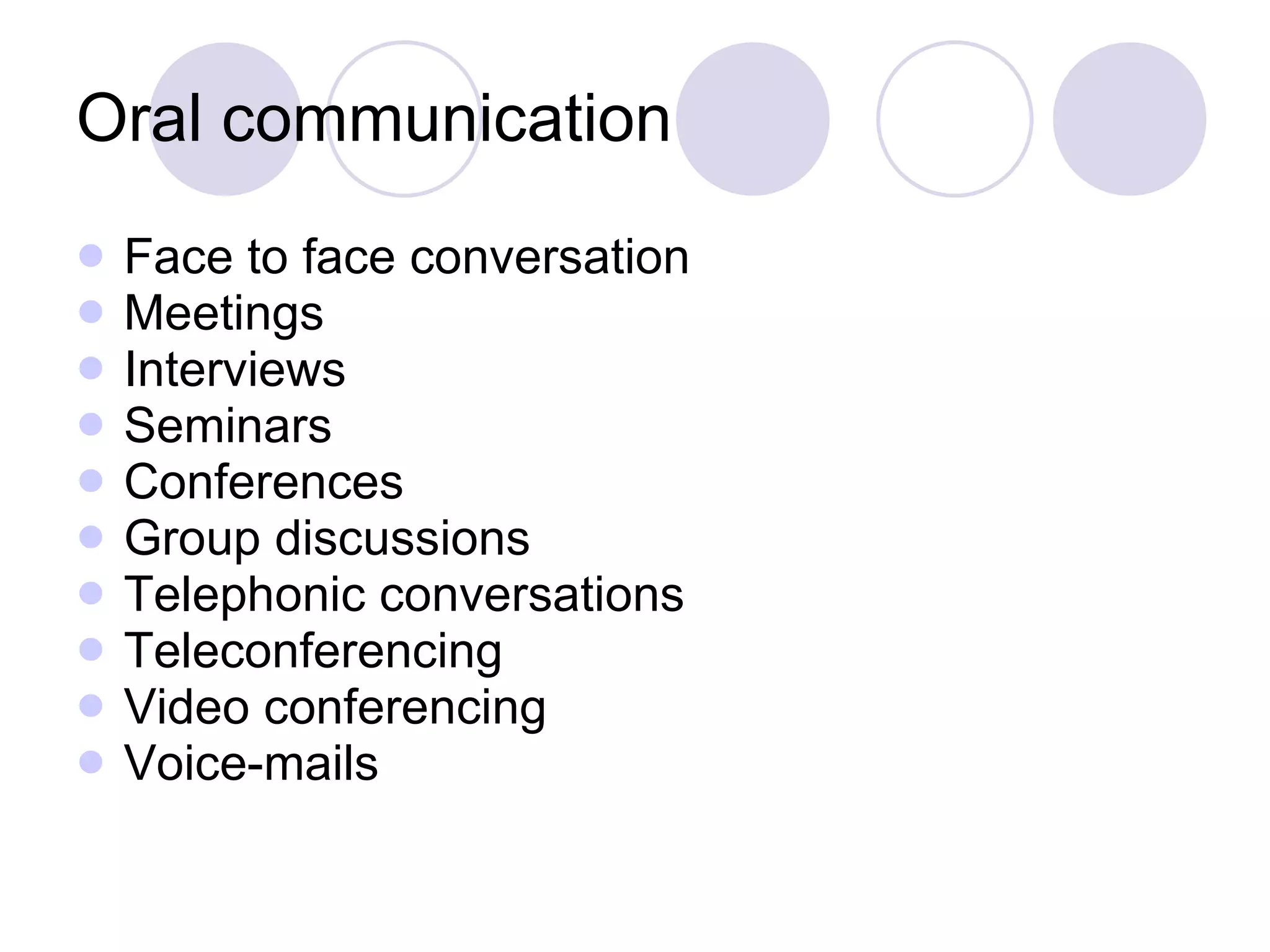 Management of oral and written communication | PPT