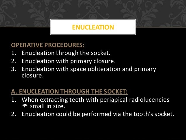 Management Of Oral Cyst