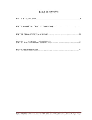 Management of organizational development and change | PDF
