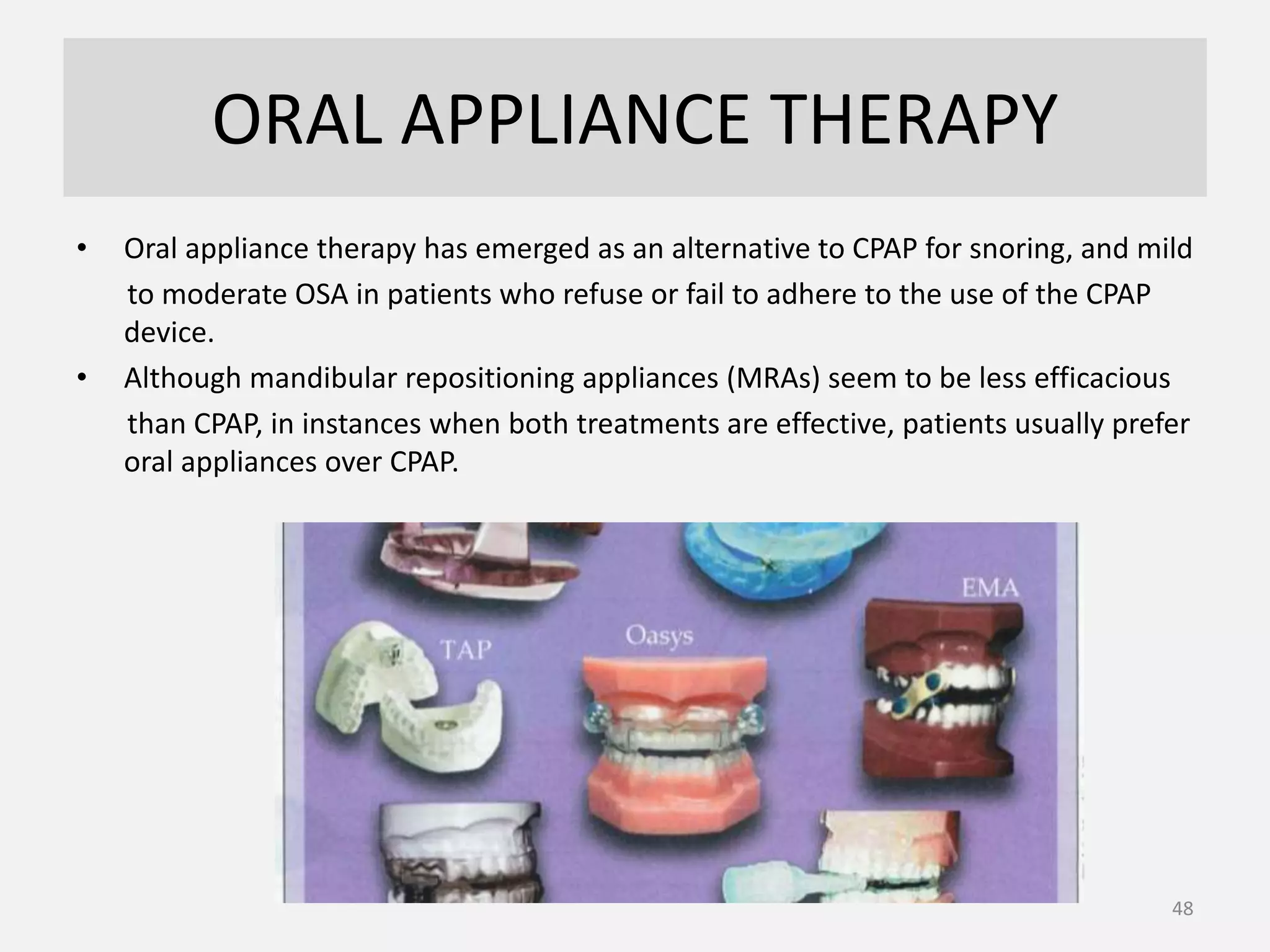 Management of obstructive sleep apnea | PPTX