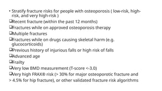 Bmd Algorithm Management of Osteoporosis presentation slides | PPTX
