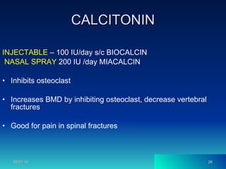 Management of osteoporosis final | PPT