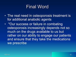 Management of osteoporosis final