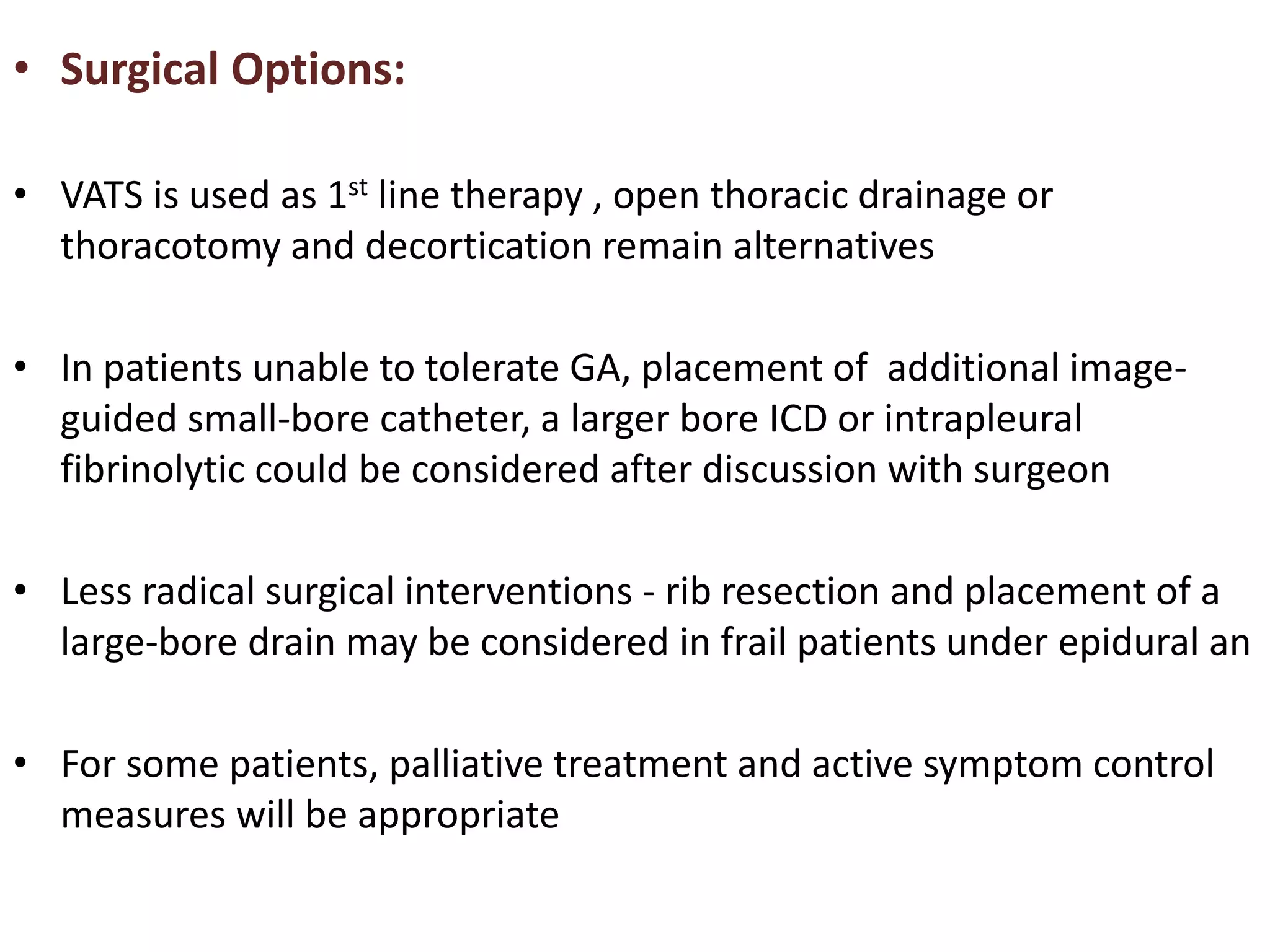 Management of Parapneumonic Effusion and Empyema | PPTX