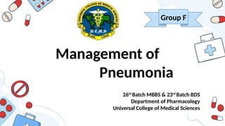 Comprehensive Management and Treatment of Pneumonia: Diagnosis, Therapy ...