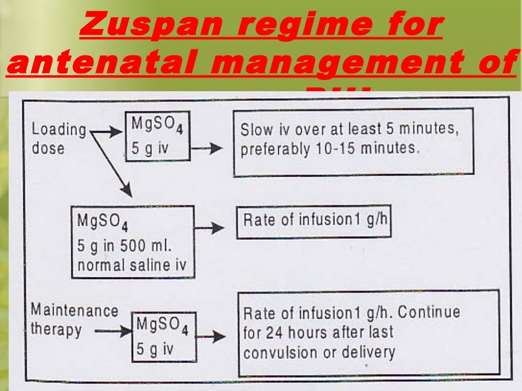 Management of pre eclampsia
