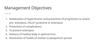 Obstetrics: Management of Pre Eclampsia. | PPTX