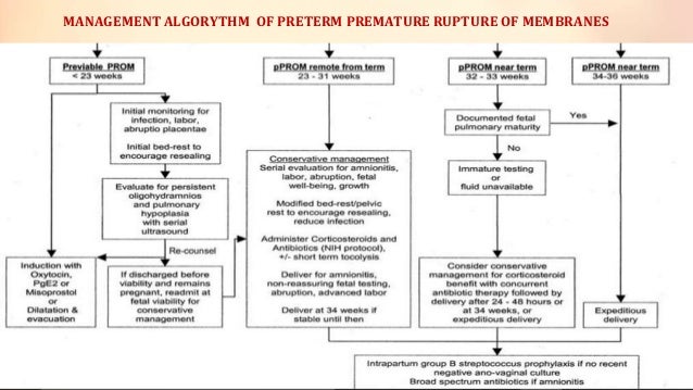 MANAGEMENT OF PRETERM PROM ON INDUCTION OF LABOUR