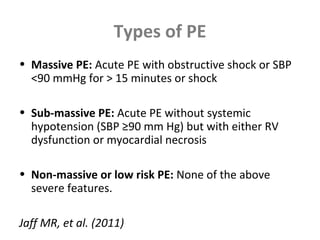 Pulmonary embolism in Emergency Department v2.0 | PPT