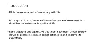 Management of rheumatoid arthritis | PPTX