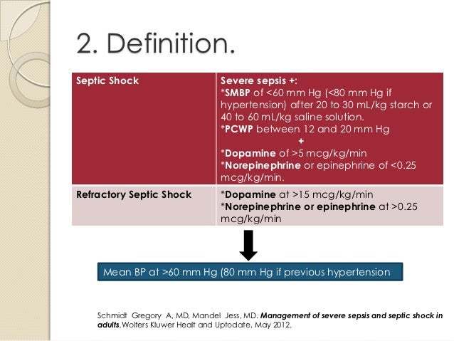 Septic shock uptodate