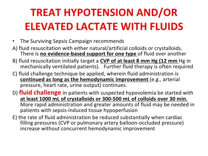 CME Management of Severe Sepsis & Septic Shock