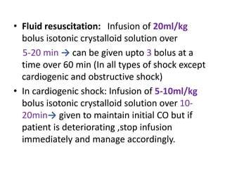 seminar on Management of shock | PPT