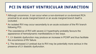 Preload Effected Rv Infarct Management of Acute ST Elevation myocardial infarction | PPTX