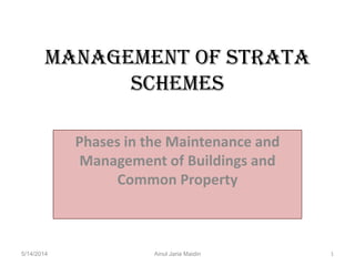 Management of strata schemes | PPTX
