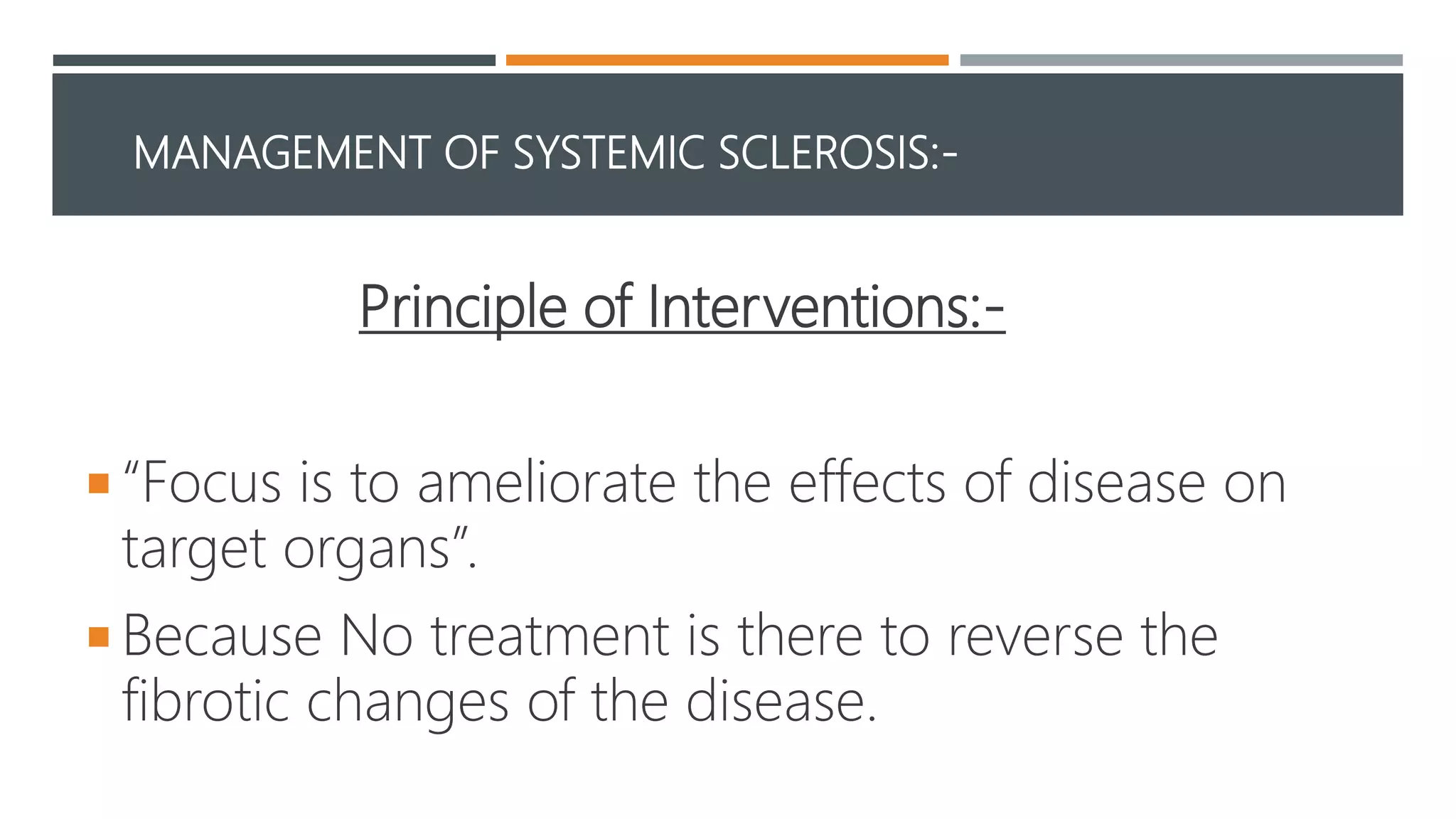 Management of systemic sclerosis | PPTX
