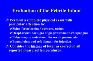 Occult Rash Management Of The Febrile Infant | PPT