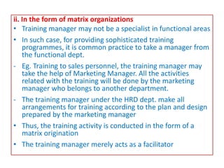 Management of training programme | PPTX