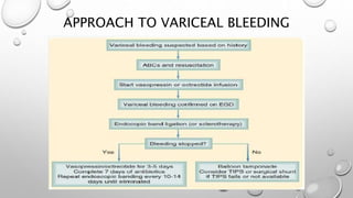 APPROACH TO VARICEAL BLEEDING
 