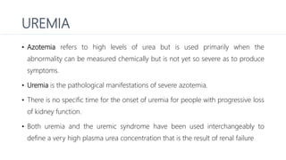Management of uremic complications | PPTX