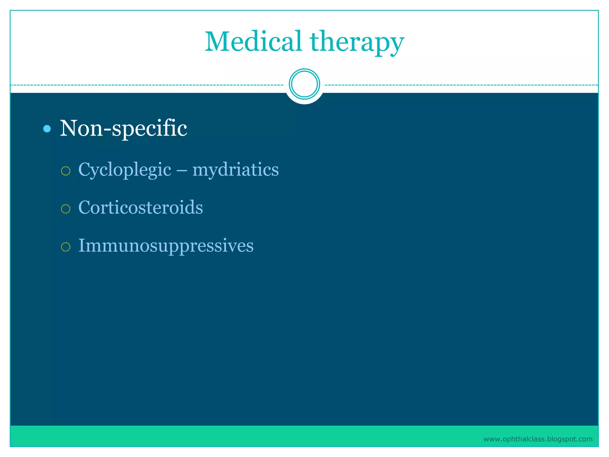 Management of uveitis