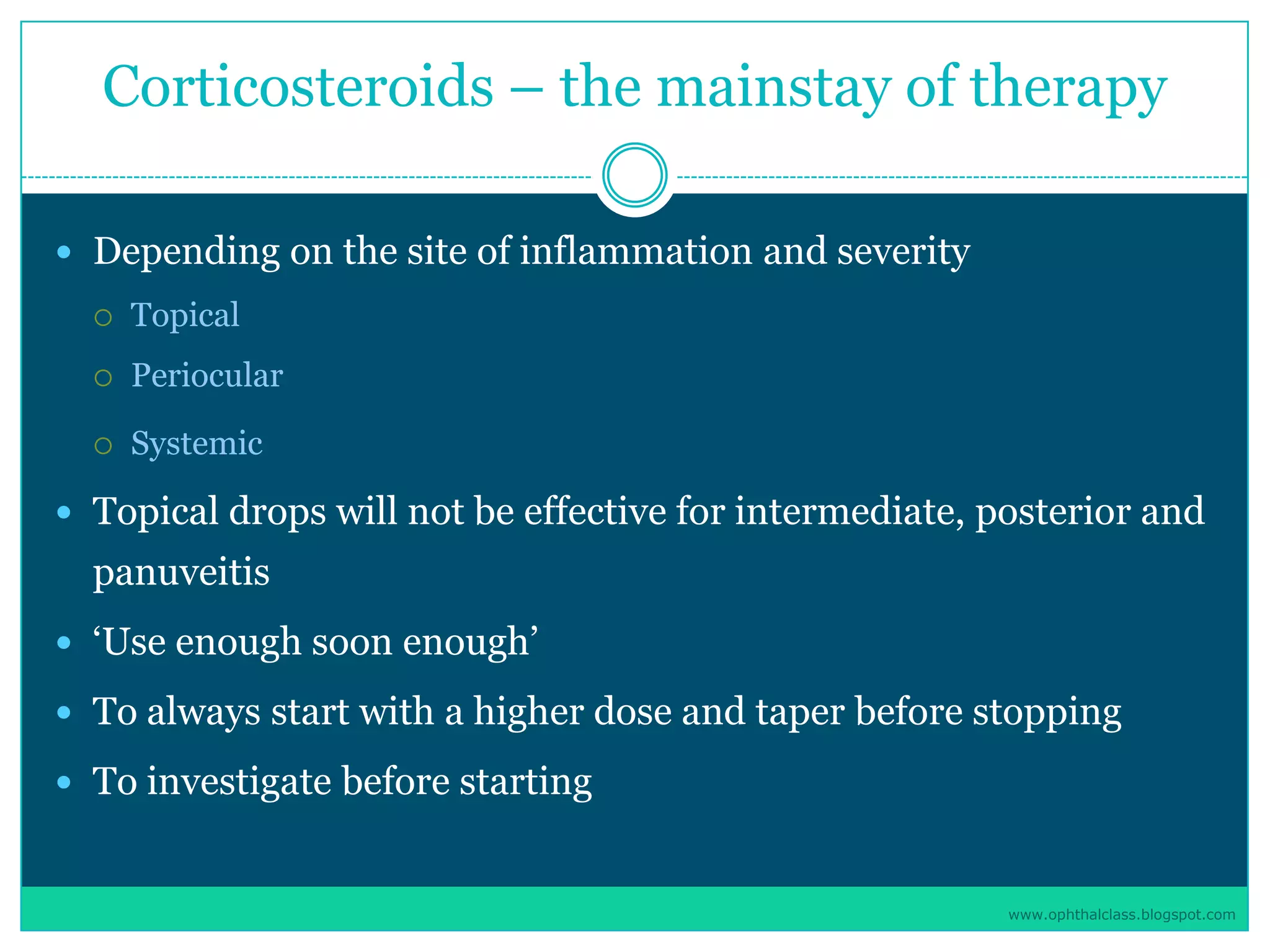 Management of uveitis