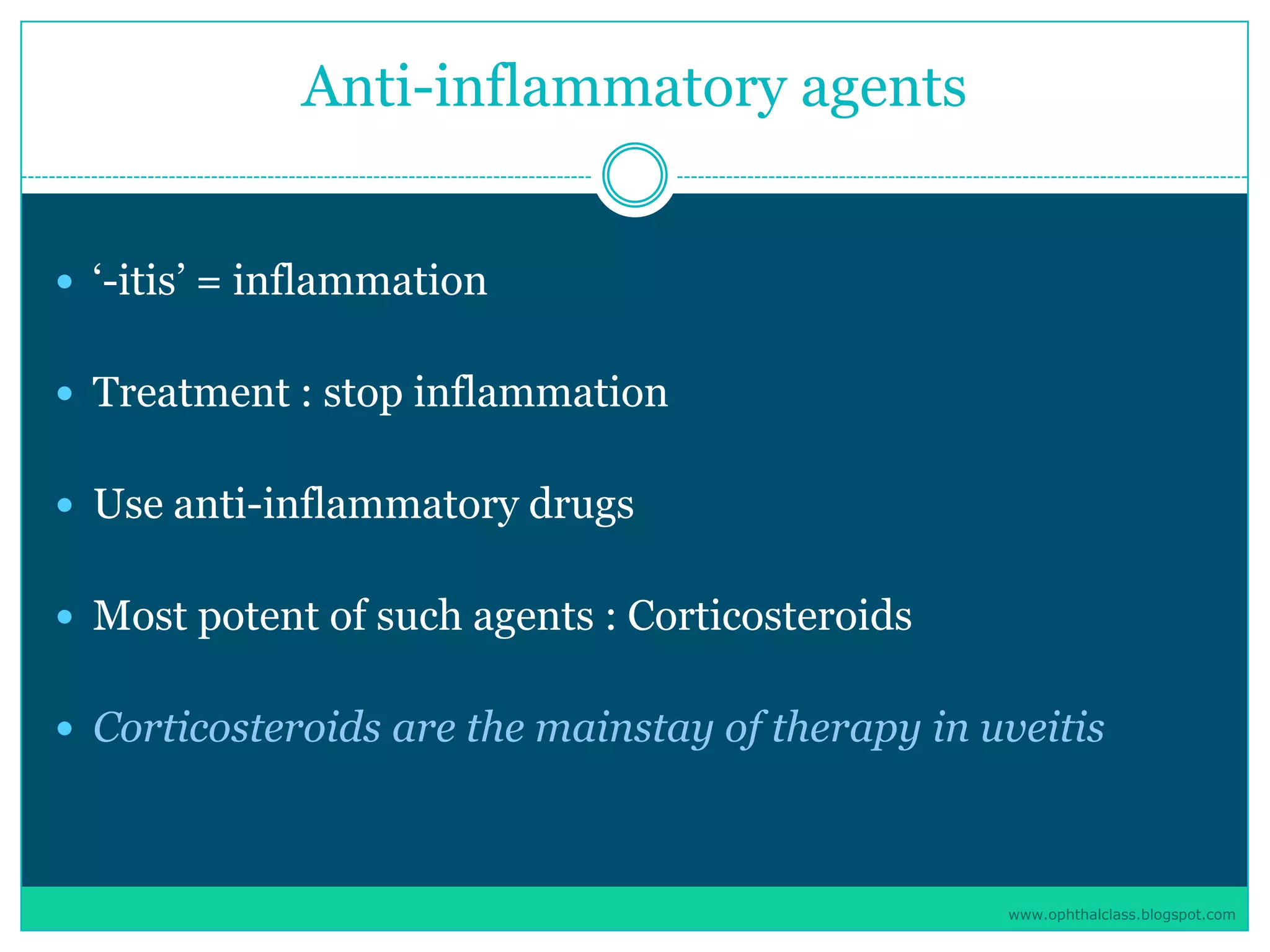 Management of uveitis