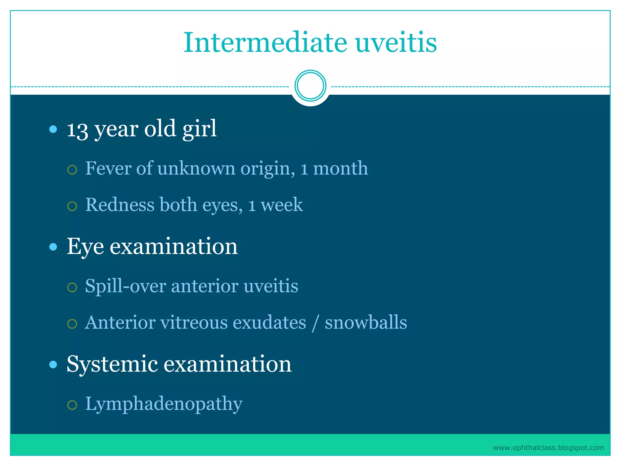 Management of uveitis