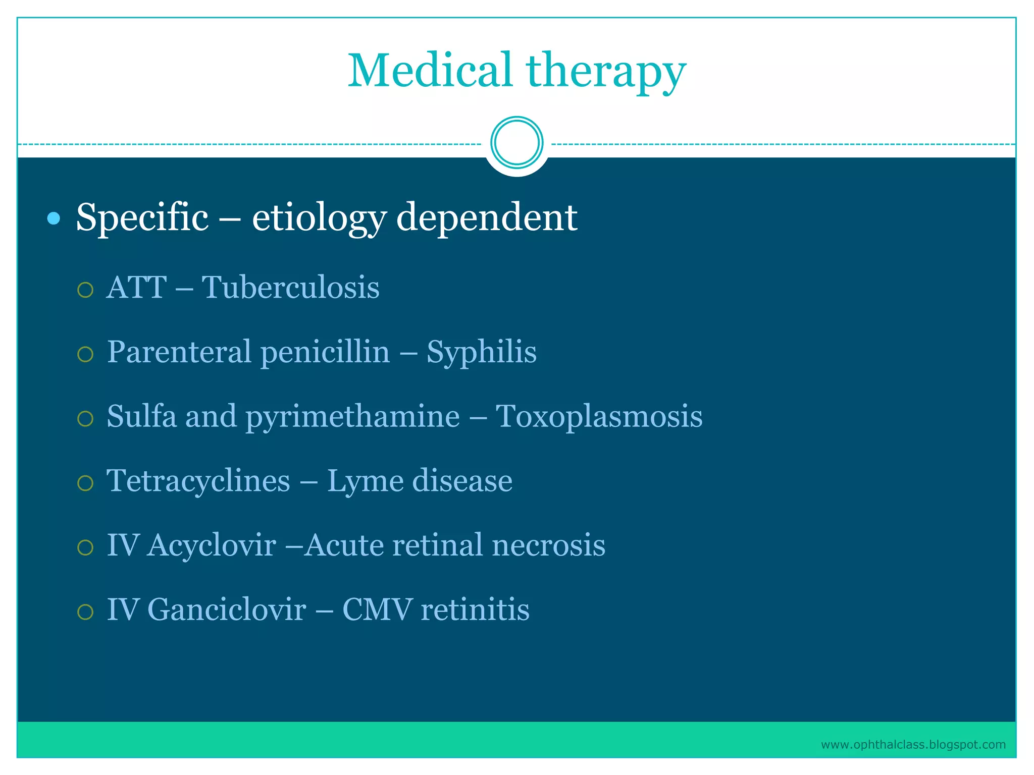 Management of uveitis
