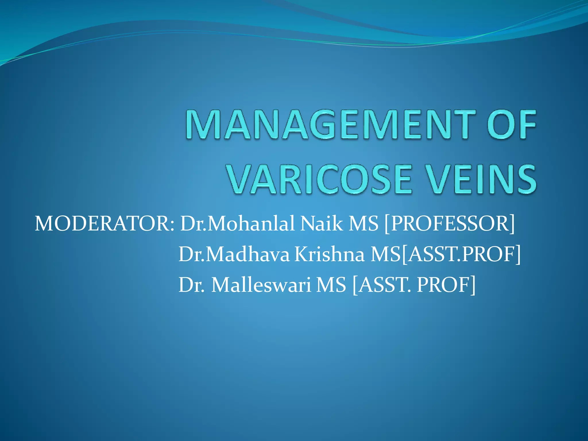 Management of varicose veins | PDF