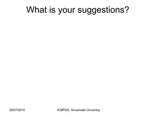 What is your suggestions?  