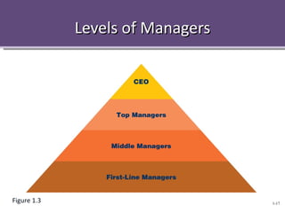 Levels of Managers




Figure 1.3                        1-17
 