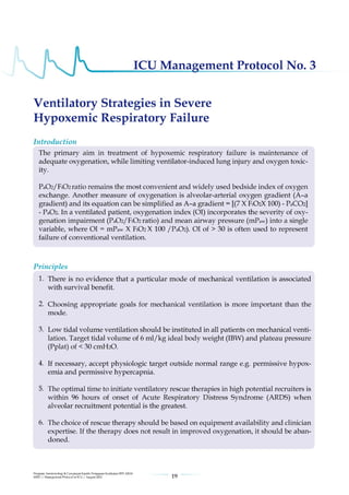 Management protools in icu