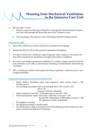 Management protools in icu