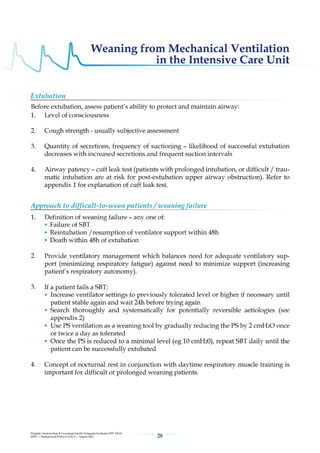 Management protools in icu