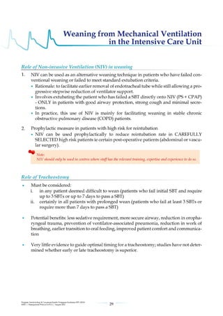 Management protools in icu