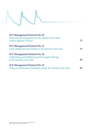 Management protools in icu