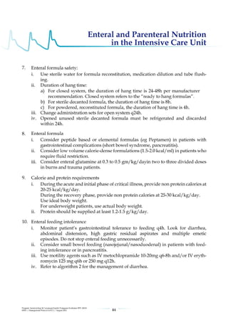 Management protools in icu