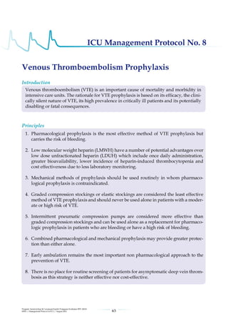Management protools in icu