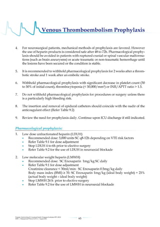 Management protools in icu