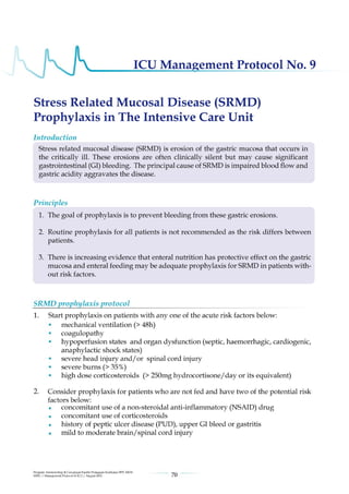 Management protools in icu