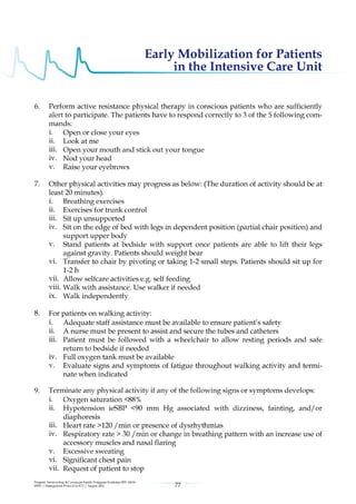 Management protools in icu