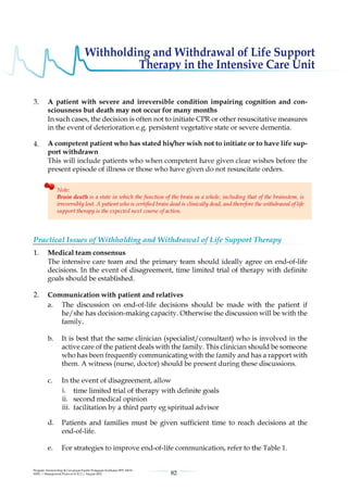 Management protools in icu