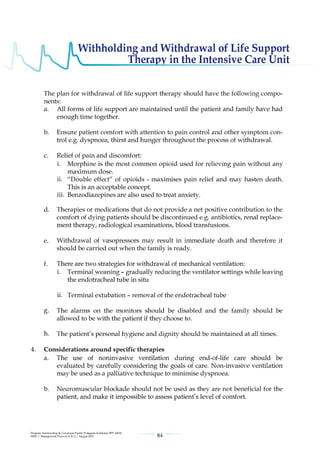 Management protools in icu