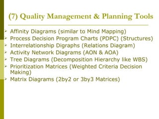 Management quality tools (6) 19 1-2016 | PPT | Business and Finance